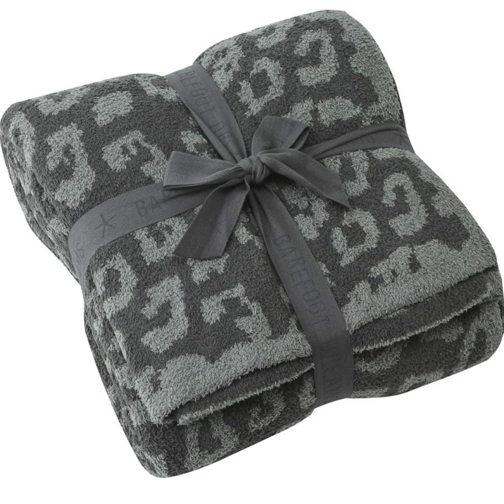 Barefoot Dreams "Barefoot in The Wild Throw Blanket - Graphite/Carbon